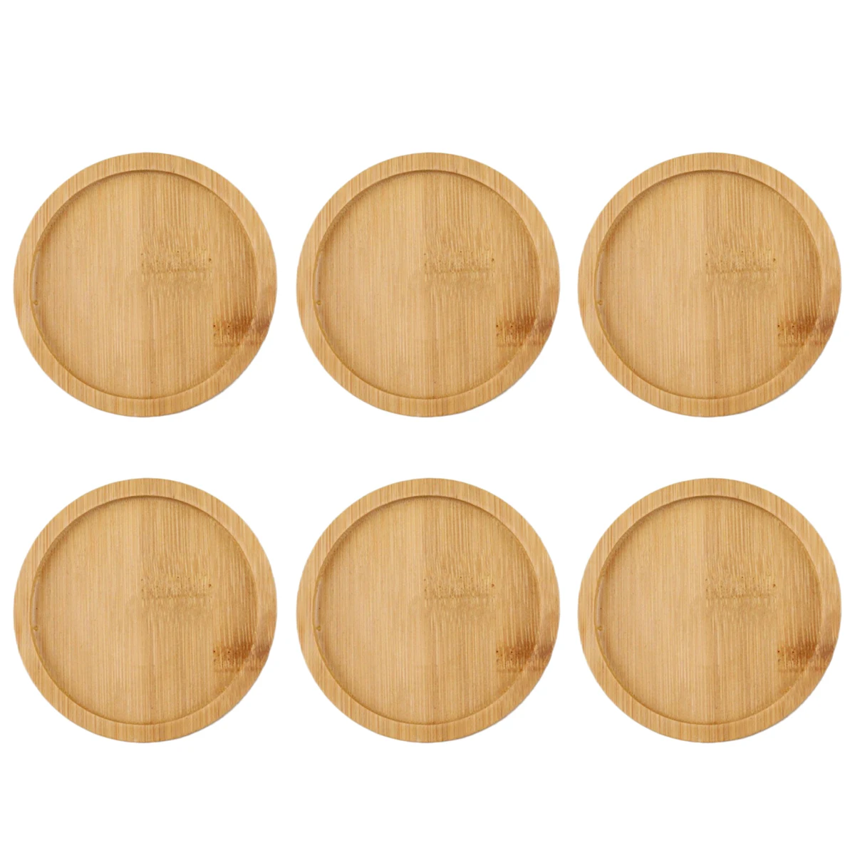 Bamboo Flower Pot Tray Succulent Bonsai Plant Saucer for Home Garden Decoration