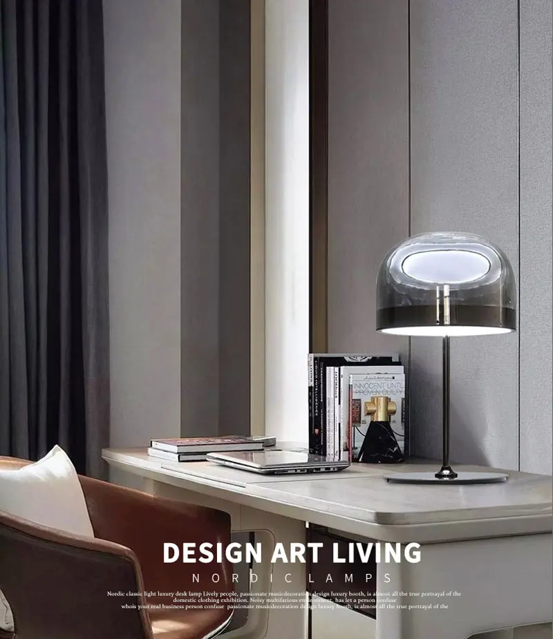 Modern Nordic Minimalist Metal Glass Table Lamp Italy Design Rose Gold Table Light Bedside Lamp For Living Room Study Bedroom (1)
