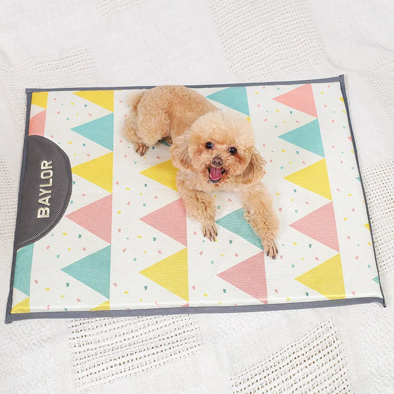 

JORMEL Pet Pad Summer Cooling Mat Dog Beds Mats Pet Ice Pad Cool Cold Silk Moisture-Proof Cooler Mattress Cushion Puppy Sleeping