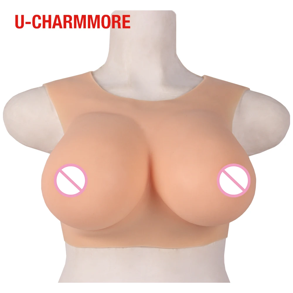 

U-CHARMMORE Round Collar Artificial Breast Forms Big Boobs Crossdresser Drag Queen Transgender Male To Female Shemale Cosplay