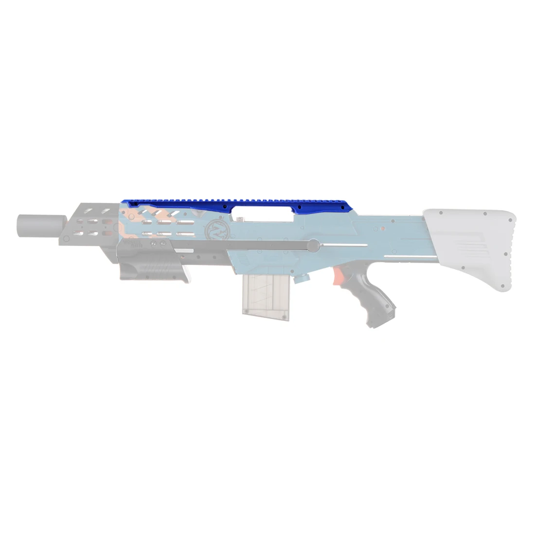 

New 3D Printing Top Rail for Nerf N-Strike Elite Longshot CS-6 Zombie Strike ZED Squad Longshot CS-12 Blaster Modified Exterior
