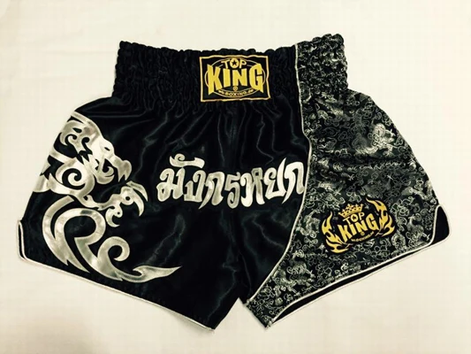 Тайский бокс мужская муай тай шорты брюки удар борется мма шорты тренажерный зал одежда - Цвет: Черный