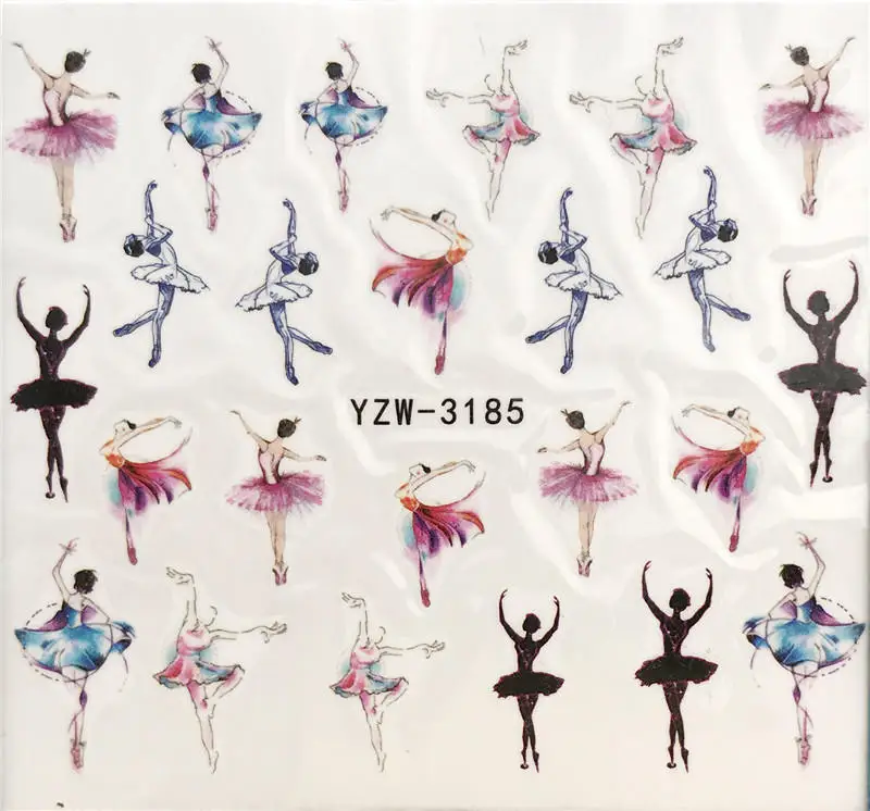 YWK 1 шт., наклейки для ногтей с изображением животных и цветов, водные наклейки для ногтей, рисунок честомеров, переводная наклейка, фламинго, фрукты, украшение для ногтей