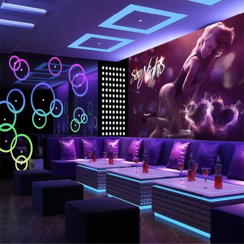 

beibehang Custom 3d wallpaper sexy beauty hotel nightclub KTV tooling mural backdrop decoration