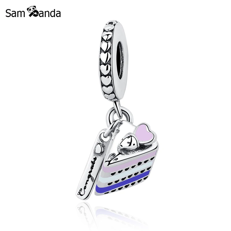 Original 100% 925 Sterling Silver Beads Celebrated Cake Pendant Dangle Charm Fit Bracelets &amp Bangles For Women Jewelry | Украшения и