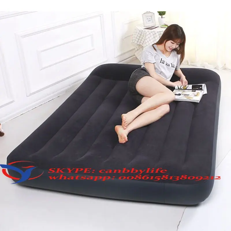 

Buy Intex Pillow Rest Full Size Airbed Best Rate Double Inflatable Travel Bed For Outdoor Indoor Built In pillow
