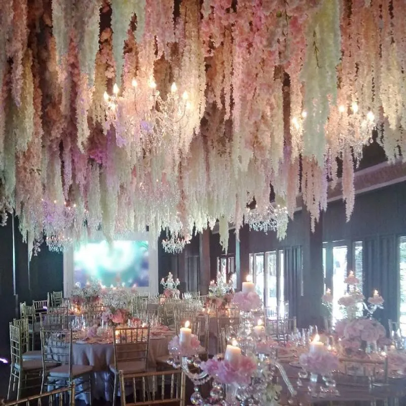 30cm-180cm Artificial Wisteria vine Rattan flowers for Wedding Arch party decoration white Hydrangea flowers String Garland 30cm-180cm Artificial Wisteria vine Rattan flowers for Wedding Arch party decoration white Hydrangea flowers String Garland