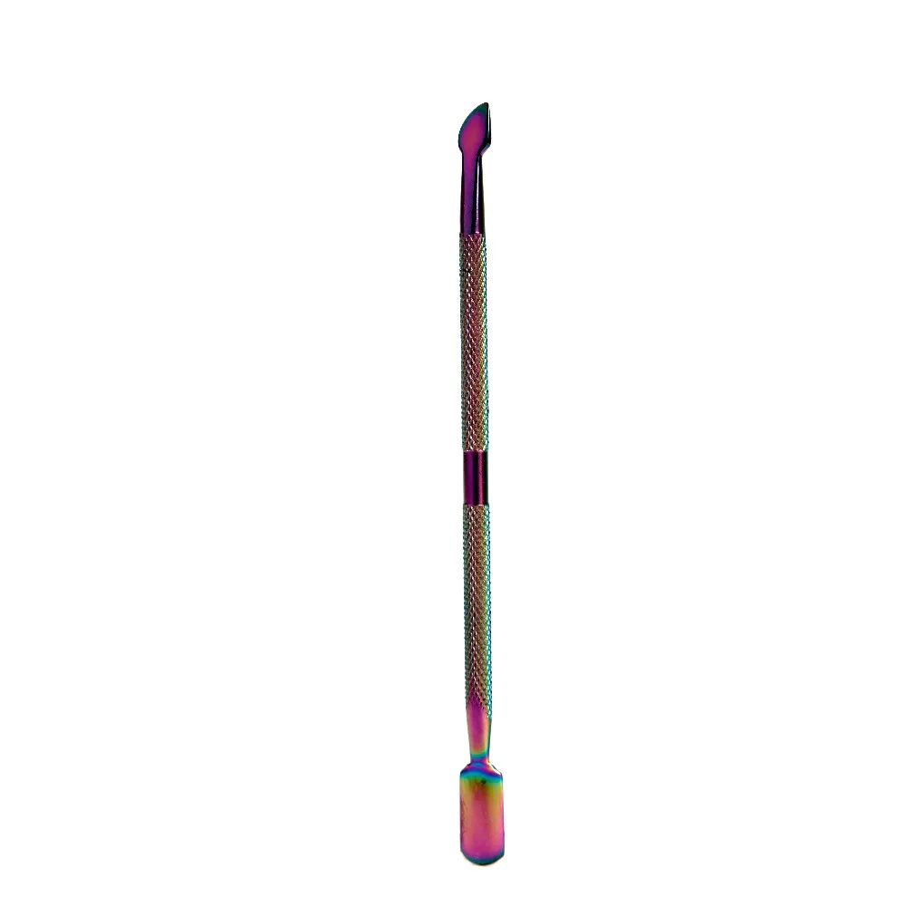 

Rosalind 2 Way Use Double-end Nail Art Tools Colorful Stainless Steel Rainbow Nail Art Cuticle Pusher Nail Manicure Tools