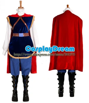 

Snow White Prince Cosplay Costume Adult Men With Cape Halloween Party Cosplay Costume Outfit Snow White Prince Suit Custom Made