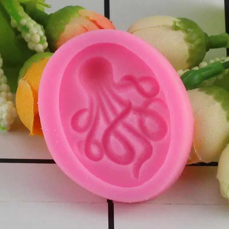 Mujiang 3D Осьминог силиконовые формы инструменты для украшения тортов из мастики шоколадный Gumpaste Fimo глина конфеты формы для печенья инструменты для выпечки