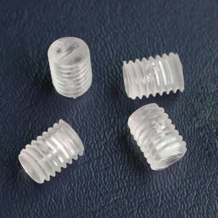 M3 M4 M5 M6 M8 plastic grub set screw bolt transparent clear Slotted
