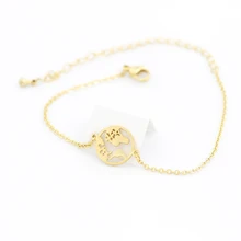 10 шт. браслет с землей Нержавеющая сталь Браслет с глобусом для Для женщин Для мужчин ювелирные изделия