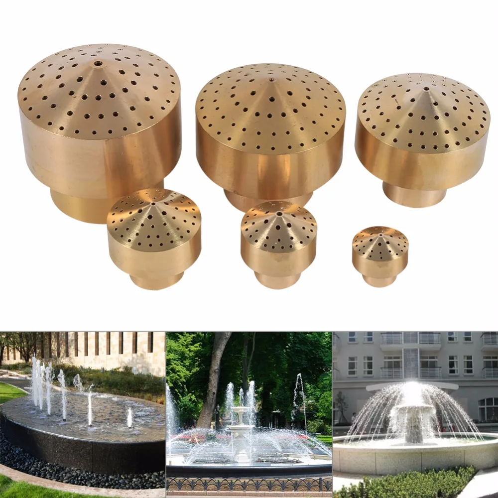 New 1/4''1/2''3/4''1''3/2''2''Brass Column Garden Pond Water Fountain