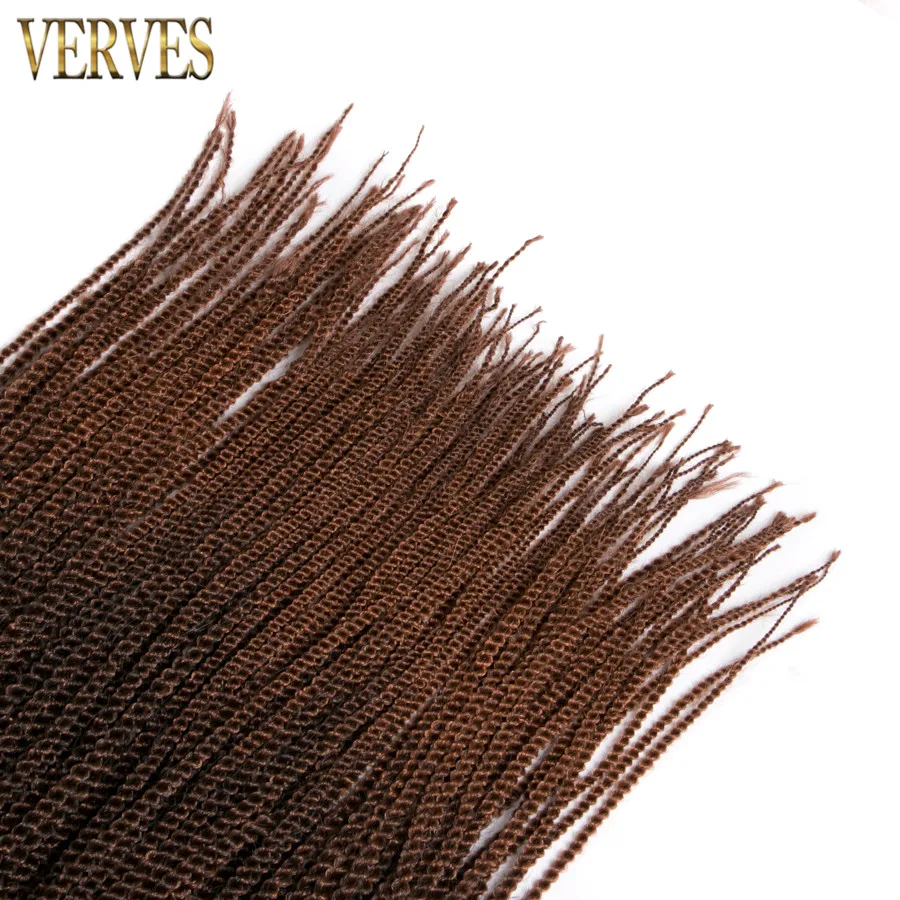 Verves Ombre вязанная косами 6 упак., kanekalon 30strands/pack 18 '', малый Сенегальский крутить волосы Синтетические плетение наращивание волос