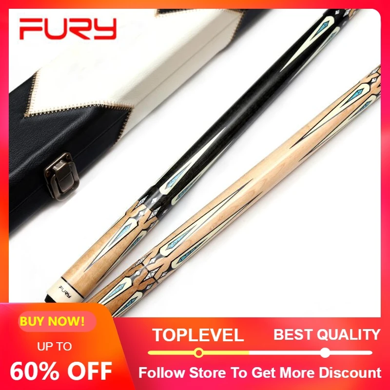 2019 Original FURY Cue with Case 11.75mm/13mm Tip 2 Piece Pool Cue/Pool