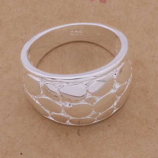 Модные ювелирные изделия на удачу, серебряные большие кольца, лаконичные овальные кольца для мужчин и женщин AR223