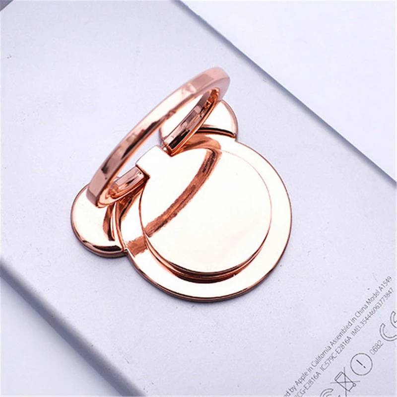 Cute Cartoon Bear Finger Ring Phone Stand Holder Universal 360 Degree Metal Ring Holder For iphone Samsung Smartphone 4 Colors