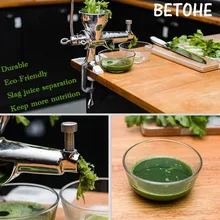 BETOHE соединитель ручная соковыжималка для пшеничной травы стальной ручной шнек медленный сок идеально подходит для фруктов и овощей пшеничная трава соковыжималка