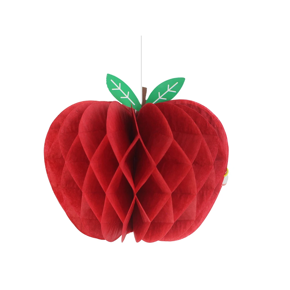 10 шт. мини перфорированная бумага Apple подвесной Декор сотовая бумага для ткани фрукты подарок для учителя неделю назад в школу
