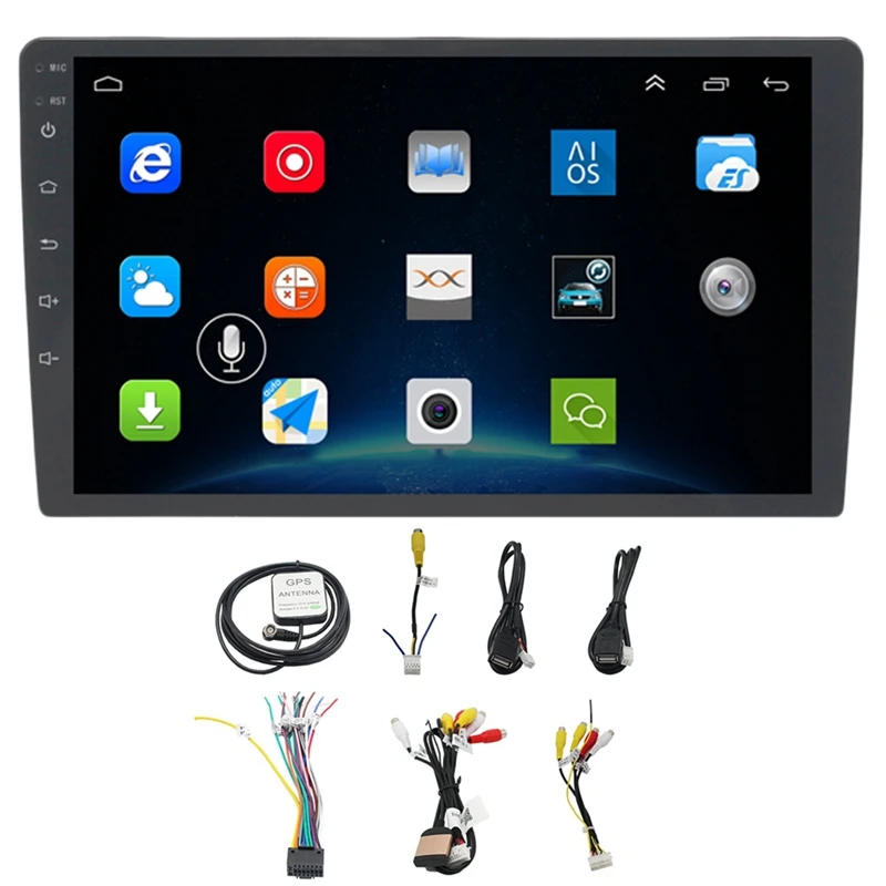 Скидка 10,1 дюймов Android 8,1 Автомобильный Bluetooth Wifi font b Gps b font навигация четырехъядерный Радио Видео Аудио мультимедиа Mp5 плеер