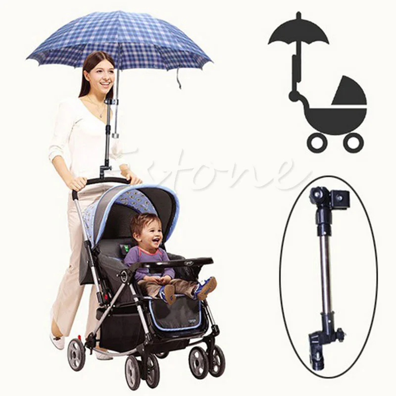 

2017 Adjustable Useful Baby Buggy Pram Stroller Umbrella Holder Mount Stand Handle APR11_30