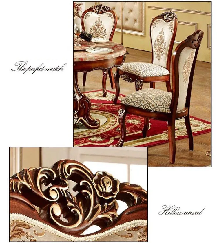 Современный стиль Итальянский обеденный стол, твердой древесины итальянский стиль роскошный обеденный стол набор o1087