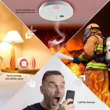 Koochuwah беспроводной коптильня GSM датчик сигаретного дыма SMS& Вызов пожарная сигнализация датчик движения Rookalarm 868 МГц оповещение дыма