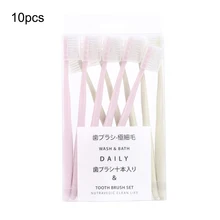 10 шт. новая зубная щетка с мягкой щетиной, отбеливающая зубная щетка с мягкой щетиной, Глубокая чистка, дорожная коробка в комплекте для умного орального дома J11