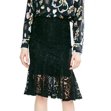 Новая юбка-годе Для женщин пикантные хип русалка юбка Высокое качество, Большие размеры ПР кружева с вытачками, с высокой посадкой эластичная юбка-годе