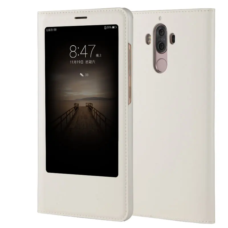 FDCWTS чехол для huawei mate 9 для huawei mate 9 чехол окно кожаный чехол роскошный золотой чехол Ascend mate 9 умный флип чехол