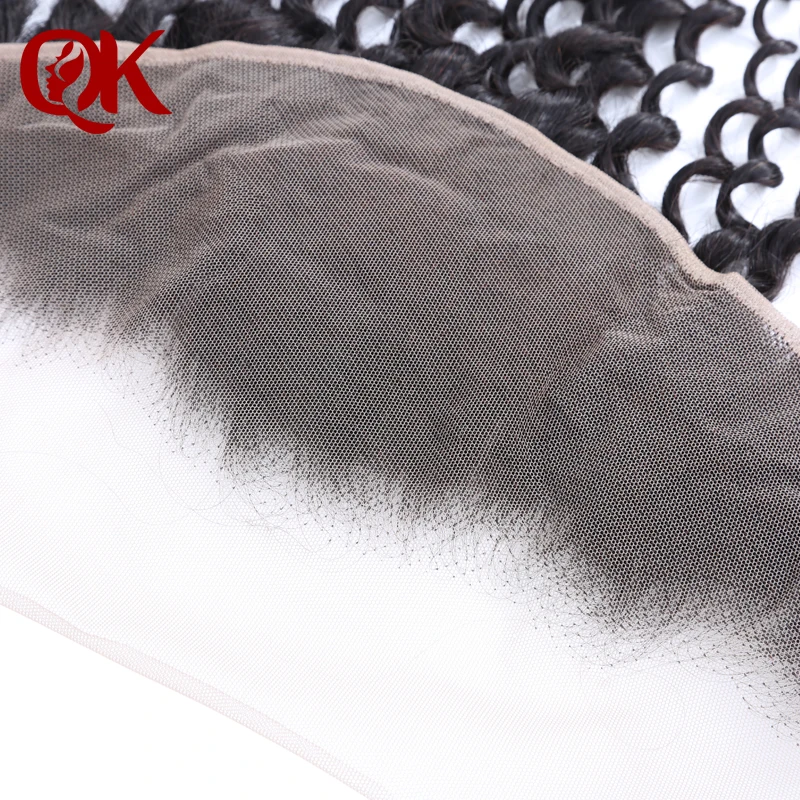 QueenKing Hair Brazilian Lace Frontal Closure Deep Wave Remy Hair 13x4 Pre Plucked Hairline Bleached Knots Human Hair Pieces