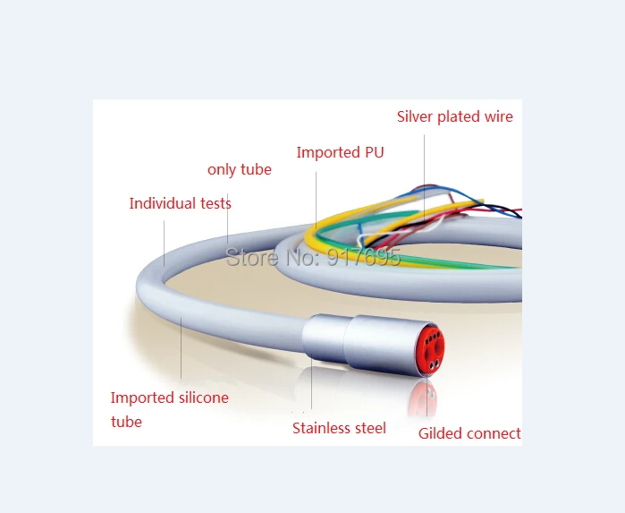 Стоматологическая силиконовая трубка для Bien-Air MC3 микро электродвигатель оптический светодиодный Электрический Mircomotor-Silicon