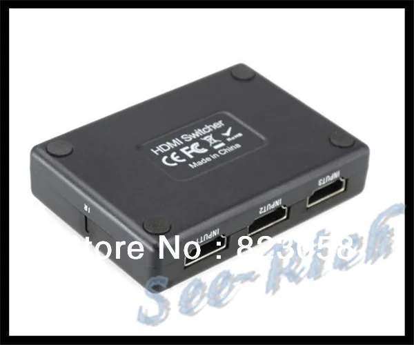 Заводская цена! 3 порта вход/1 порт Выход мини 1080p HDMI выключатель HDMI делитель Коробка для HDTV DVD с пультом дистанционного управления
