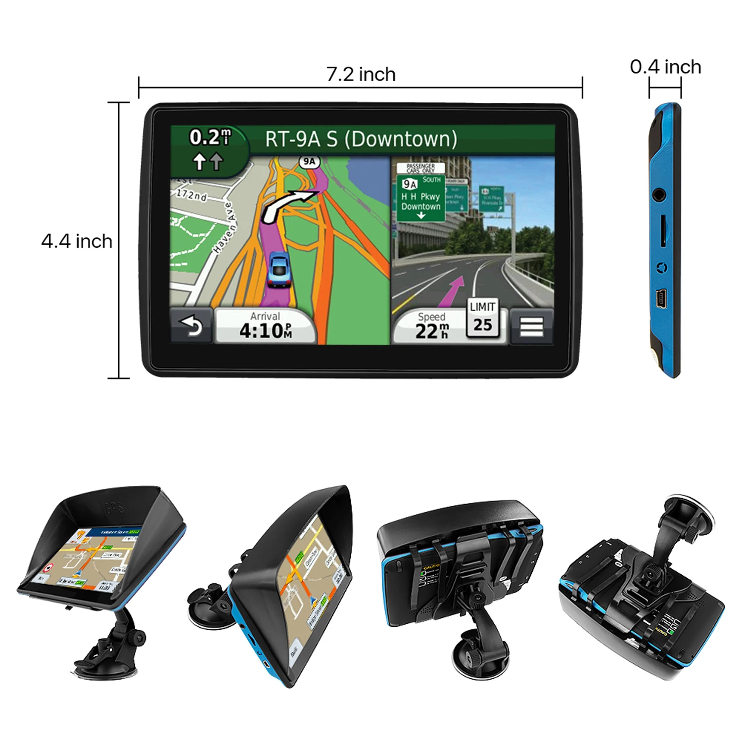 USA Ship 7" HD Car Truck Navigation GPS 4GB FM Touch Screen SAT NAV Free 3D Maps
