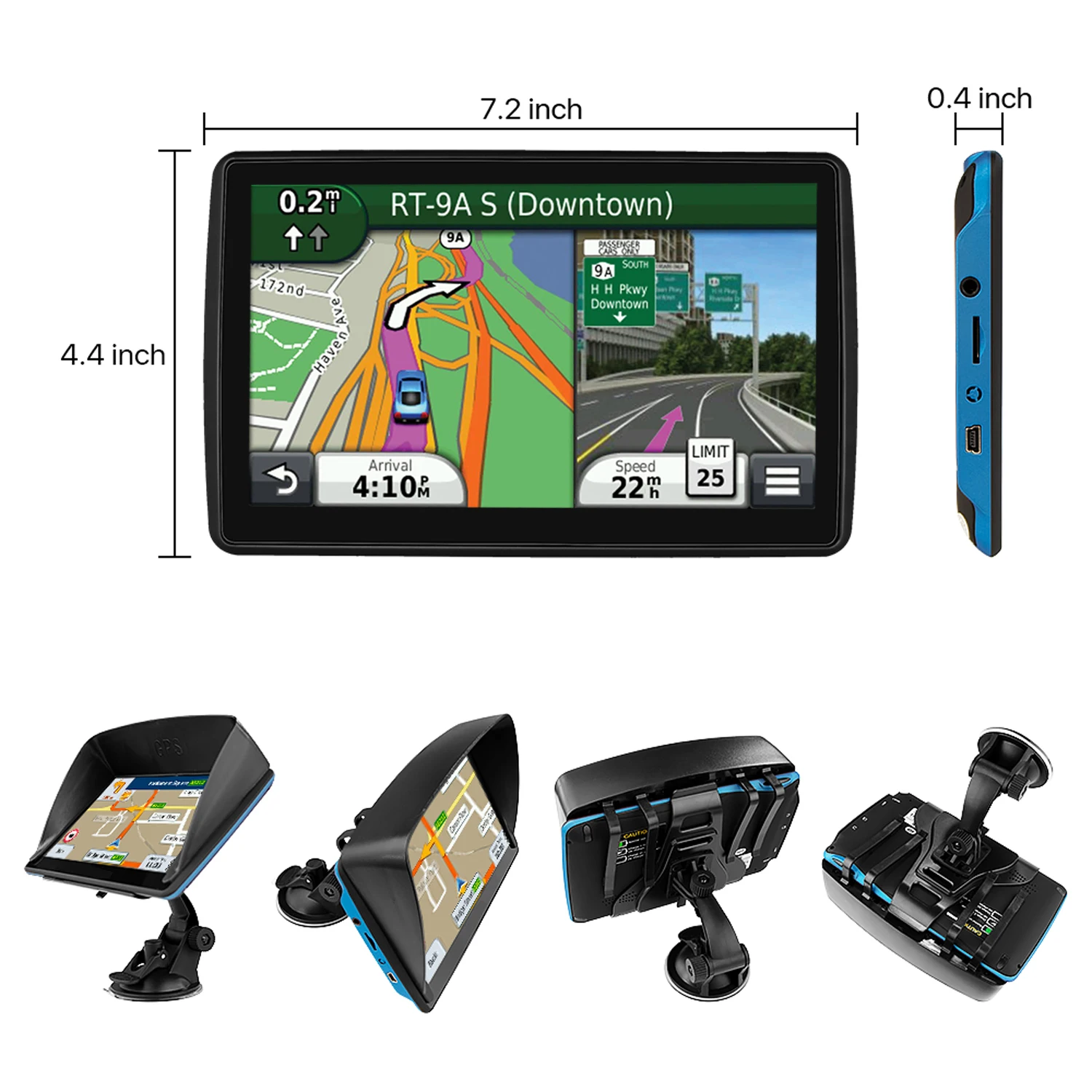 Автомобильный GPS навигатор 7 дюймов HD 256 Мб FM Navitel спутниковая навигация новейшая