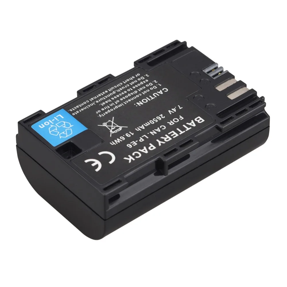 New LP E6 2650mAh 7.2V Digital Replacement Camera Battery For Canon EOS