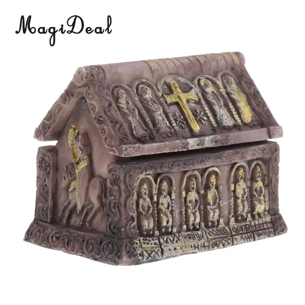 MagiDeal 1Pc Sand Table Scene Casket Model Layout Landscape Scenery for Diorama Accessory Pub Home Office Halloween Party Decor