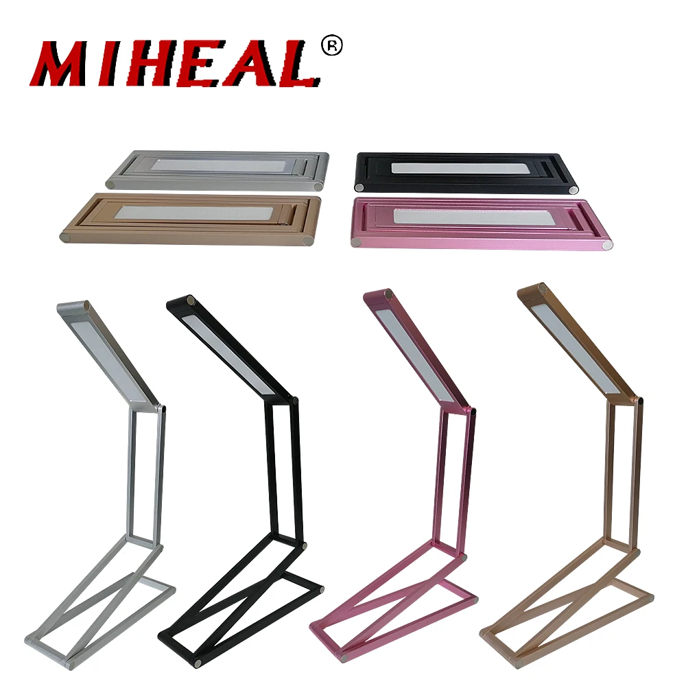 

LED Desk Lamp 4-Level Dimmable Portable Table Lamp Built-In Battery Aluminum Alloy Foldable Night Light
