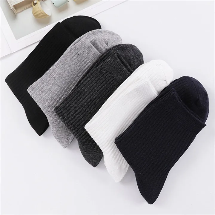 10 Multi Styles Stripe Breathable Men Socks Seasons Cotton Women Socks Middle Tube Weat-Absorbing Sports Short Men's Stock