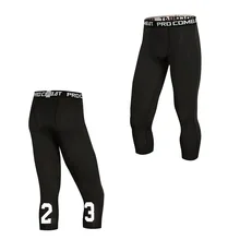 Баскетбольные обтягивающие семь штанов для тренировок, бега, фитнеса, летние эластичные дышащие быстросохнущие сетчатые компрессионные штаны