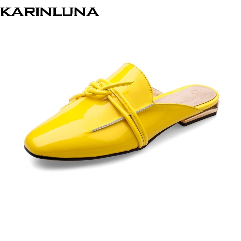 

KarinLuna 2018 Large Size 34-42 Genuine Leather Slip On Spring Summer Shoes Women Flats Casual Cow Leather Woman Flats Shoes