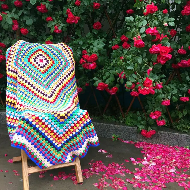 ^*Best Offers Colorful Handmade hook flowers cotton Lace Chic Crocheted Blanket / Many Uses mats table cloth / Unique Gifts grandmother memory ^*Best Offers Colorful Handmade hook flowers cotton Lace Chic Crocheted Blanket / Many Uses mats table cloth / Unique Gifts grandmother memory