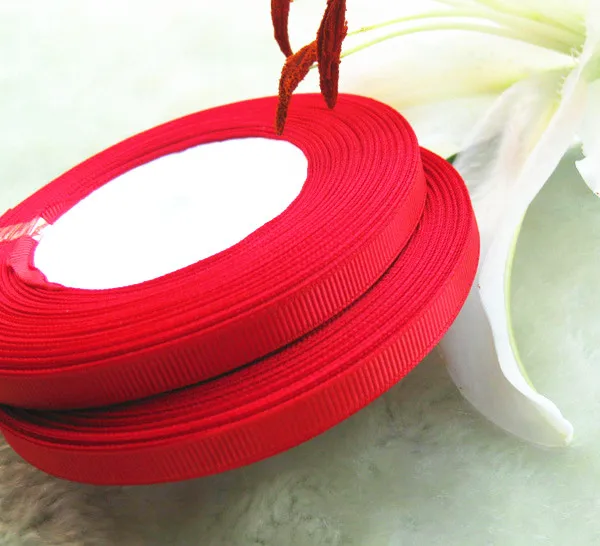 Buy 6MM x 25y RED color Grosgrain Ribbon Packing Tape