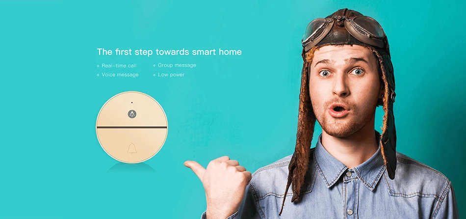 Audio Wireless Doorbell 1a Gold