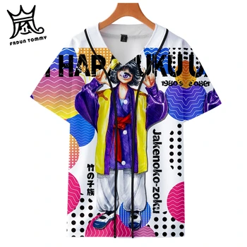 

Japan Harajuku women 3D T-shirt Cartoon Female T-shirts Women Clothes sukienki Short Sleeve Baseball TShirt Kawaii Top Plus Size