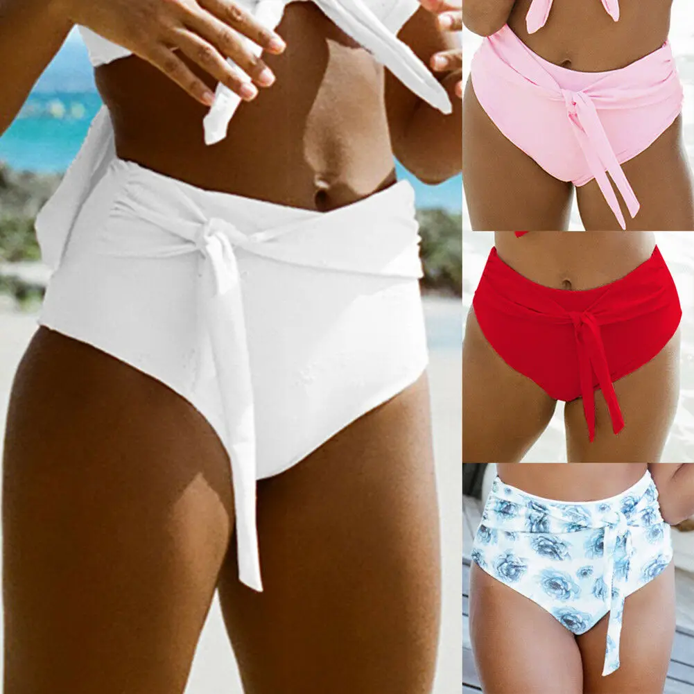 

High Waist Panties For Women Bottoms Two Piece Separate Women Swimsuit Shorts Solid Bathing Suit Underwear Women Beach Swim Pant