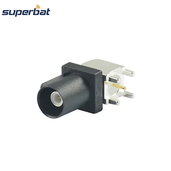 

Superbat 10pcs Fakra Black/9001 Plug Male PCB Mount Angled RF Connector for Radio with Phantom Supply