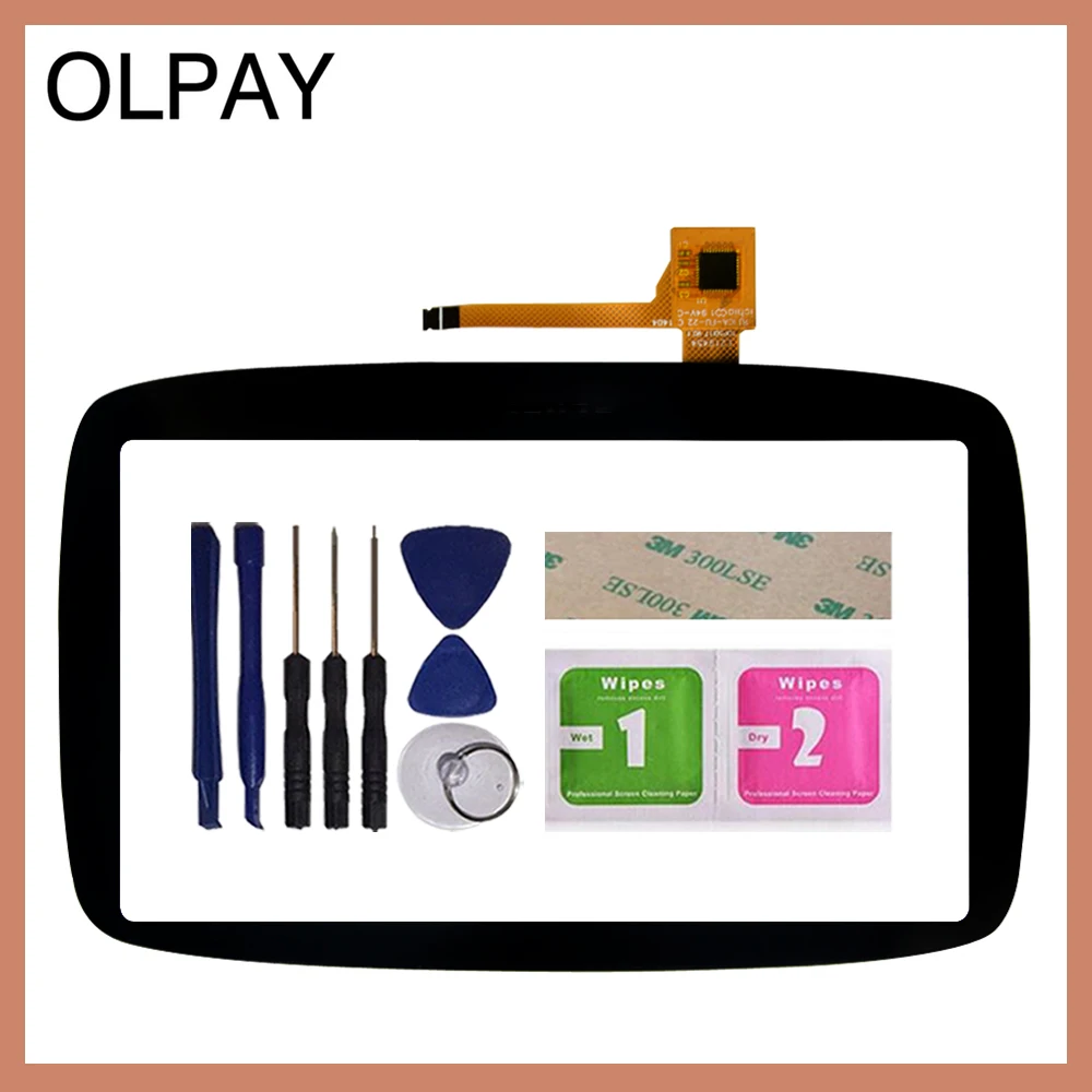 

OLPAY 5.0'' Touch Screen For Tomtom GO 500 GO 5000 Touch Screen Digitizer Panel Front Glass Lens Sensor Tools Adhesive+Wipes