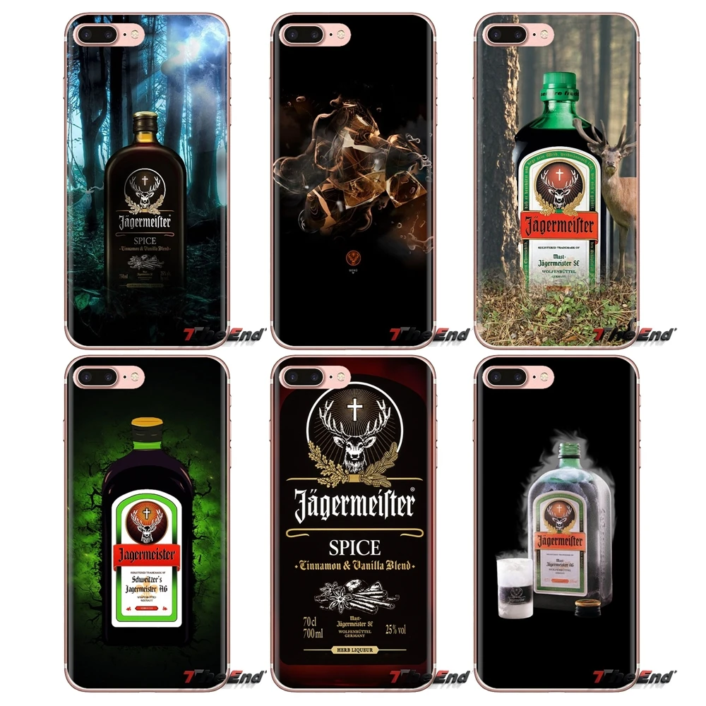

For Huawei Mate Honor 4C 5C 5X 6X 7 7A 7C 8 9 10 8C 8X 20 Lite Pro Jagermeister Retro Bottle Soft Transparent Shell Covers
