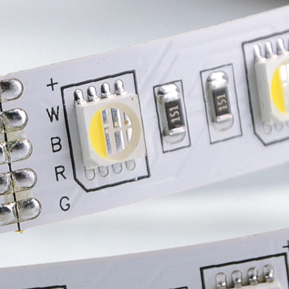 

5m 4 in 1 LED RGBW/WW flexible led strip light+1PC RGBW controller+one adapter+one RF RGBW remote control color and brightness